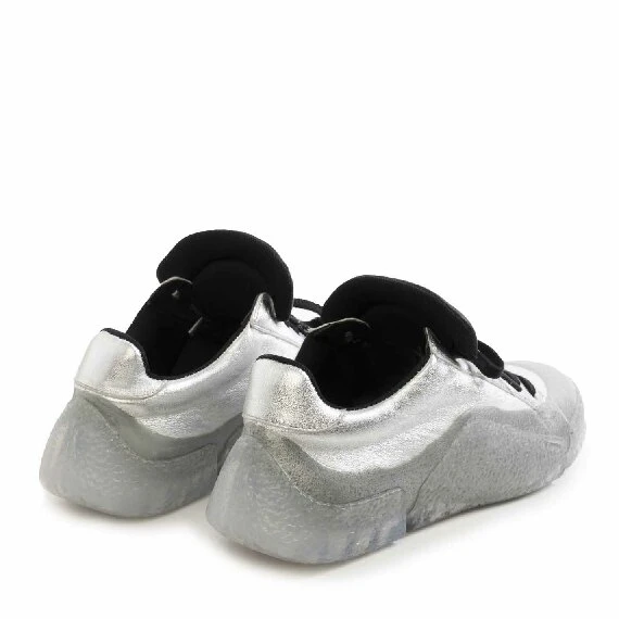 Women's silver ZEST sneakers with see-through sole