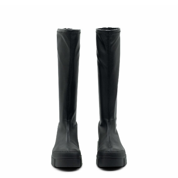 Roccia Black Faux Leather Boots