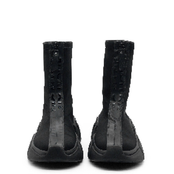 Mano Black Zipped Half Boots