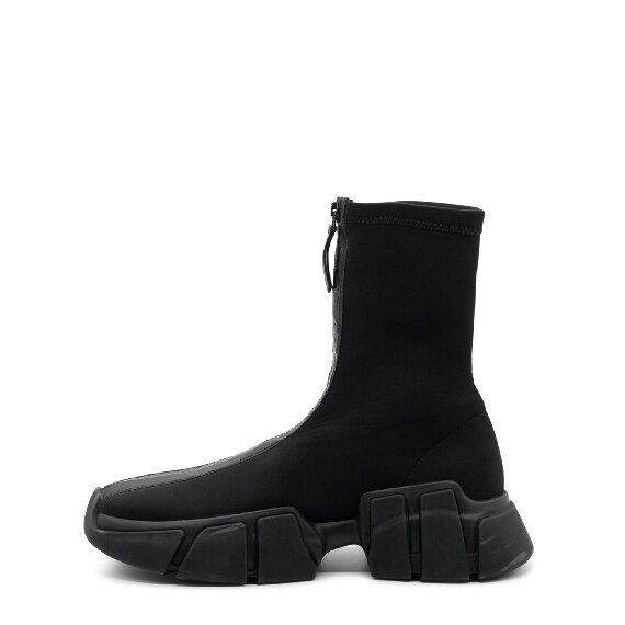 Mano Black Zipped Half Boots