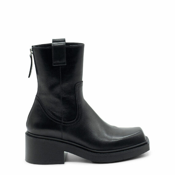 Fray Black Half Boots