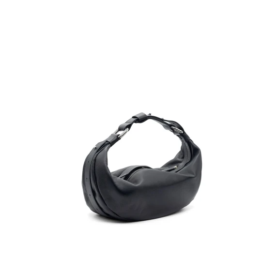 Abigail<br/>Black half-moon bag  