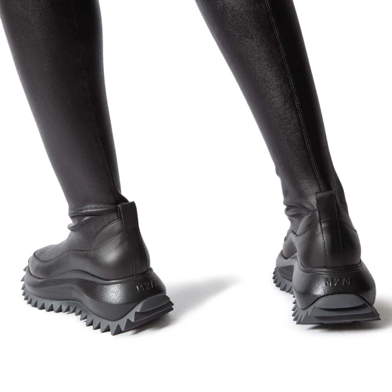D22 Running-Cuissardes ecopelle stretch nera