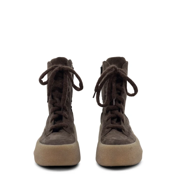 F04 Creepy – Dark brown lace-up ankle boot  