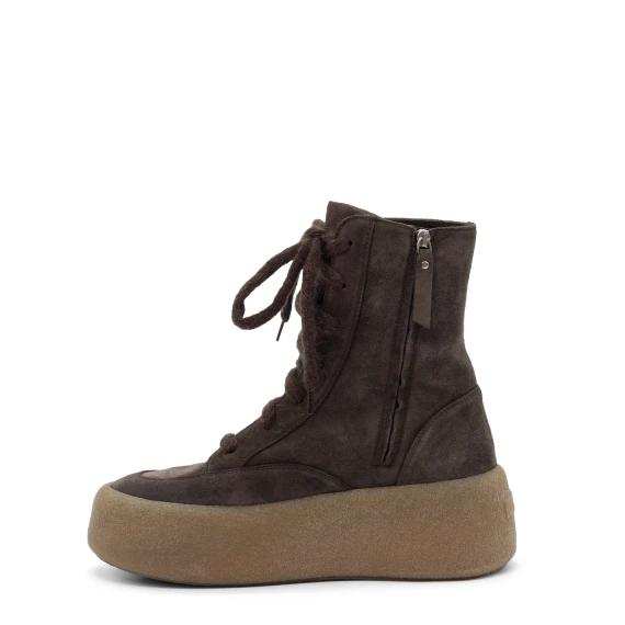 F04 Creepy – Dark brown lace-up ankle boot  