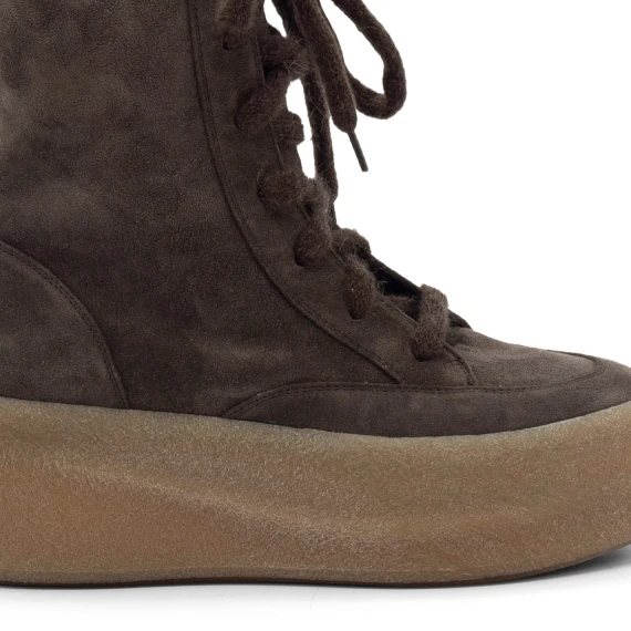 F04 Creepy – Dark brown lace-up ankle boot  