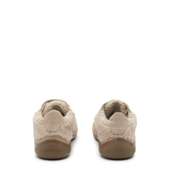 G32 Ondina-Scarpa peluche allacciata nera