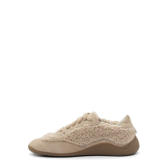 G32 Ondina-Scarpa peluche allacciata nera