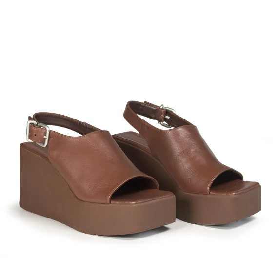 K10_Block<br>Wedge sandal ebony