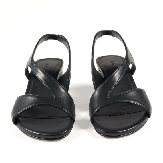 K16_Drop<br>Sandal in nappa leather black